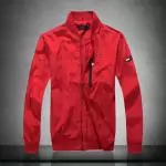 veste tommy hommes red single color